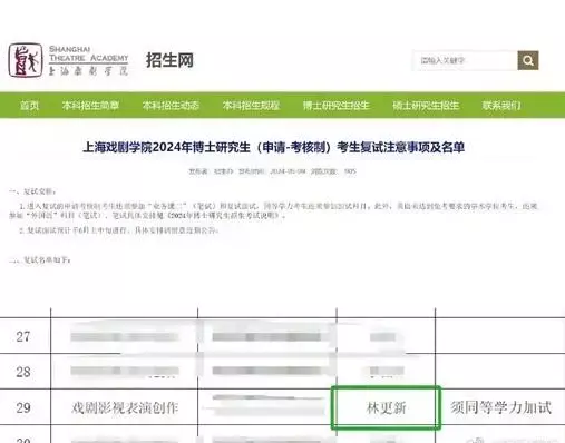 上海戏剧学院确认林更新考博身份：非特殊待遇缩略图