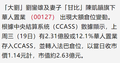 刘家家产风波再起，甘比或已变现2.6亿，长子出局了？